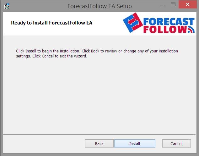 ForecastFollow installer ready to install