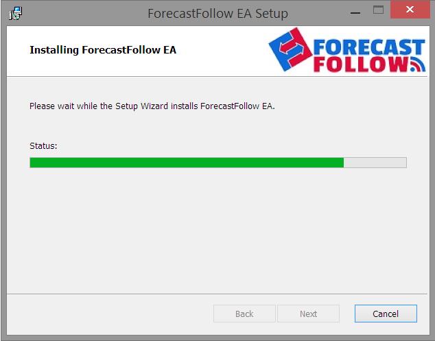 ForecastFollow installation progress